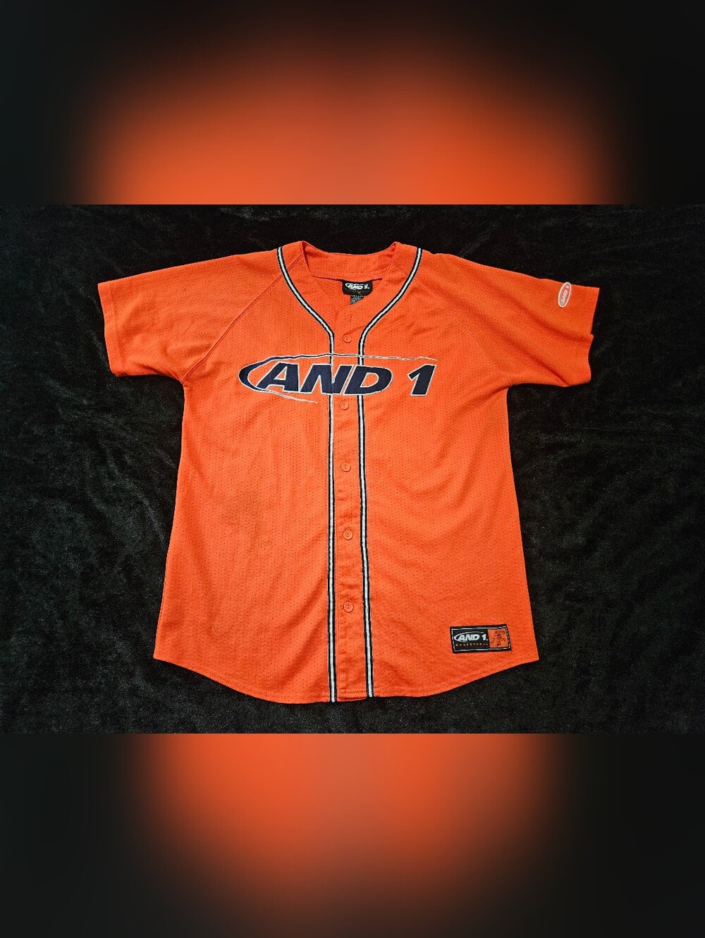 Mens Large Vintage Orange AND 1 Basketball Jersey